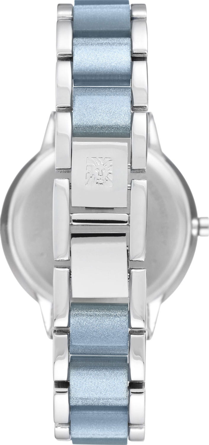 Anne Klein Anne Klein Plastic  1413LBSV,  сша женские часы на браслете сталь + полимер боковой вид