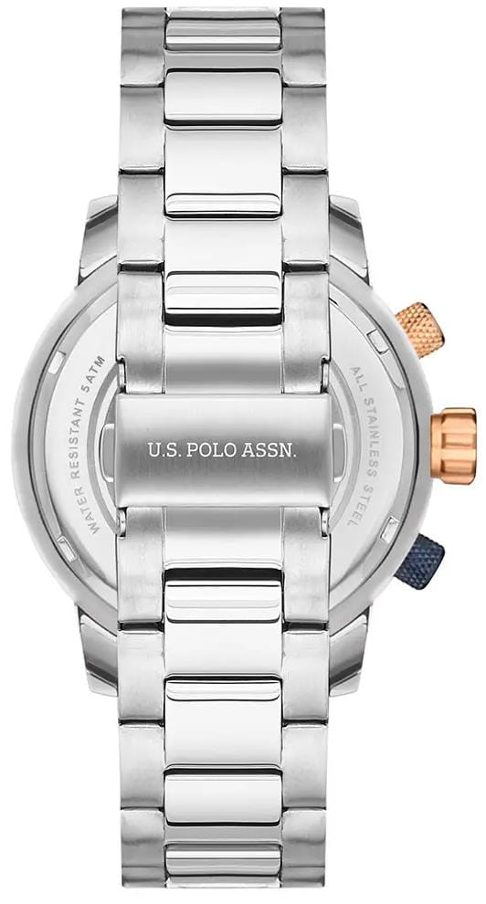 U.S. Polo Assn. U.S. Polo Assn. Crossing USPA1026-01,  сша мужские часы на браслете нержавеющая сталь боковой вид