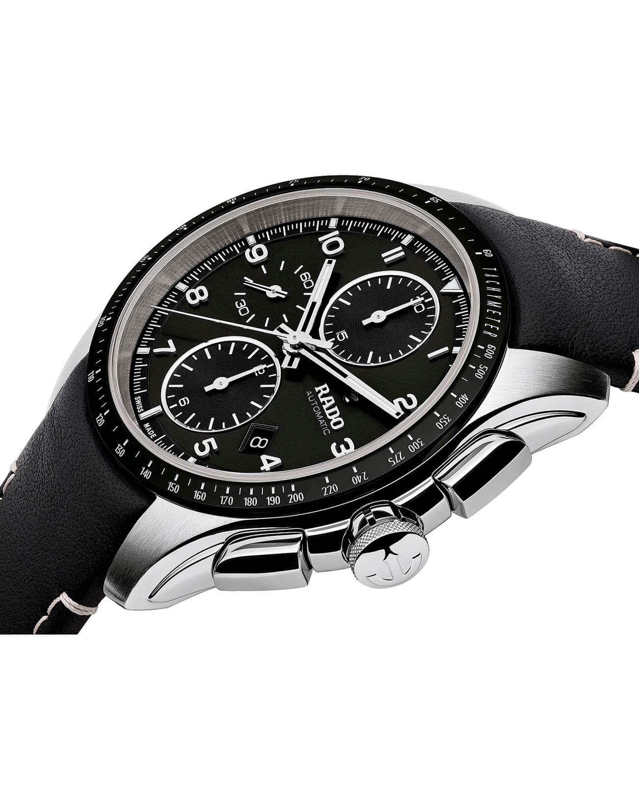 Rado Rado Hyperchrome Automatic Chronograph R32042155, hyperchrome швейцария мужские часы на браслете кожаный боковой вид