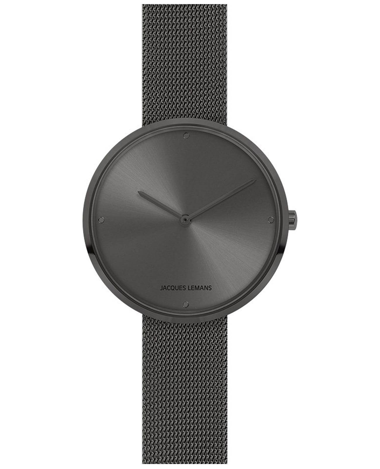 Jacques Lemans Jacques Lemans La Passion 1-2056K  1-2056K кварцевые женские часы черный циферблат, браслет сталь с ip покрытием — вид спереди