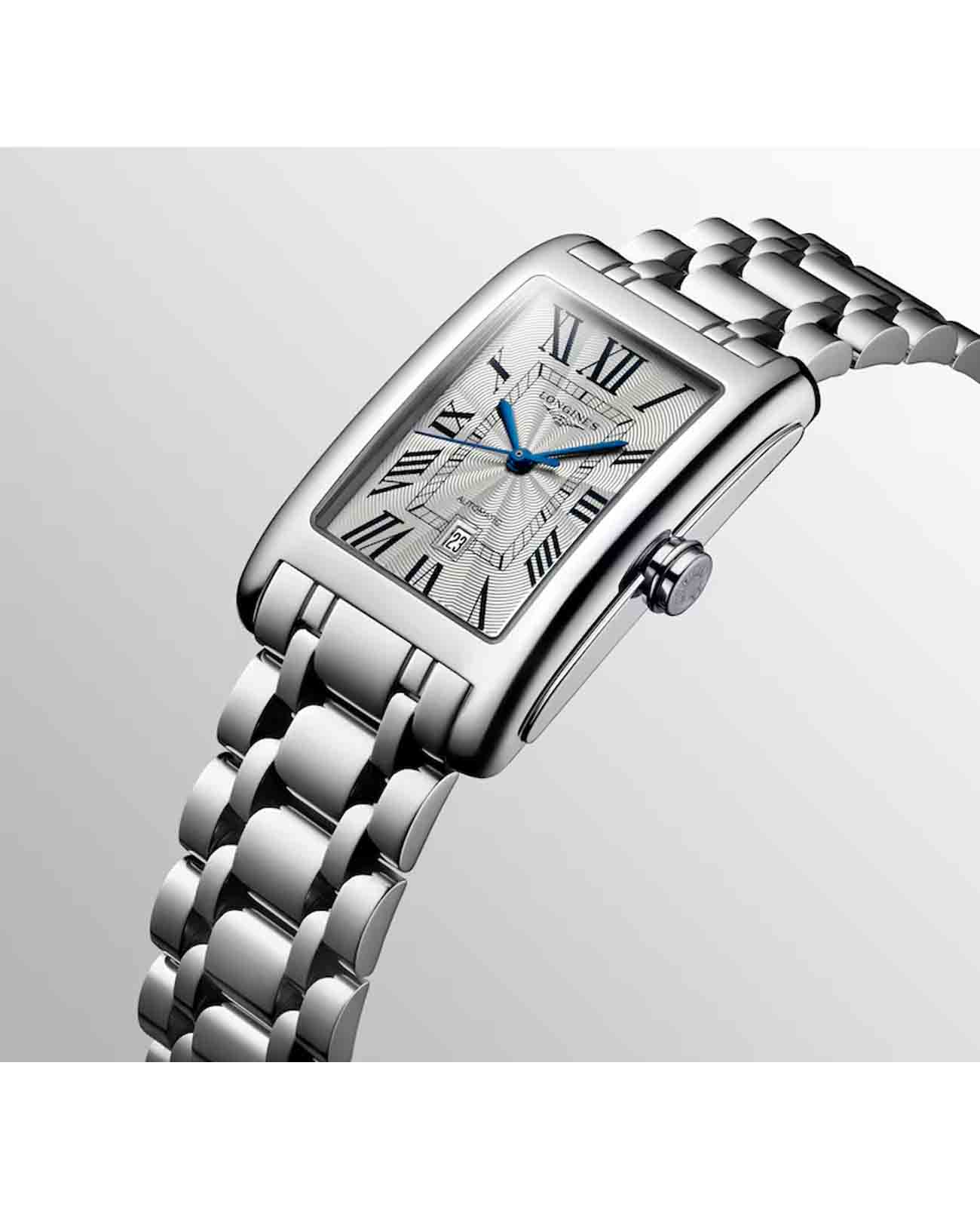 Longines Longines DolceVita L5.757.4.71.6 механические женские часы часы крупный план серебристый циферблата