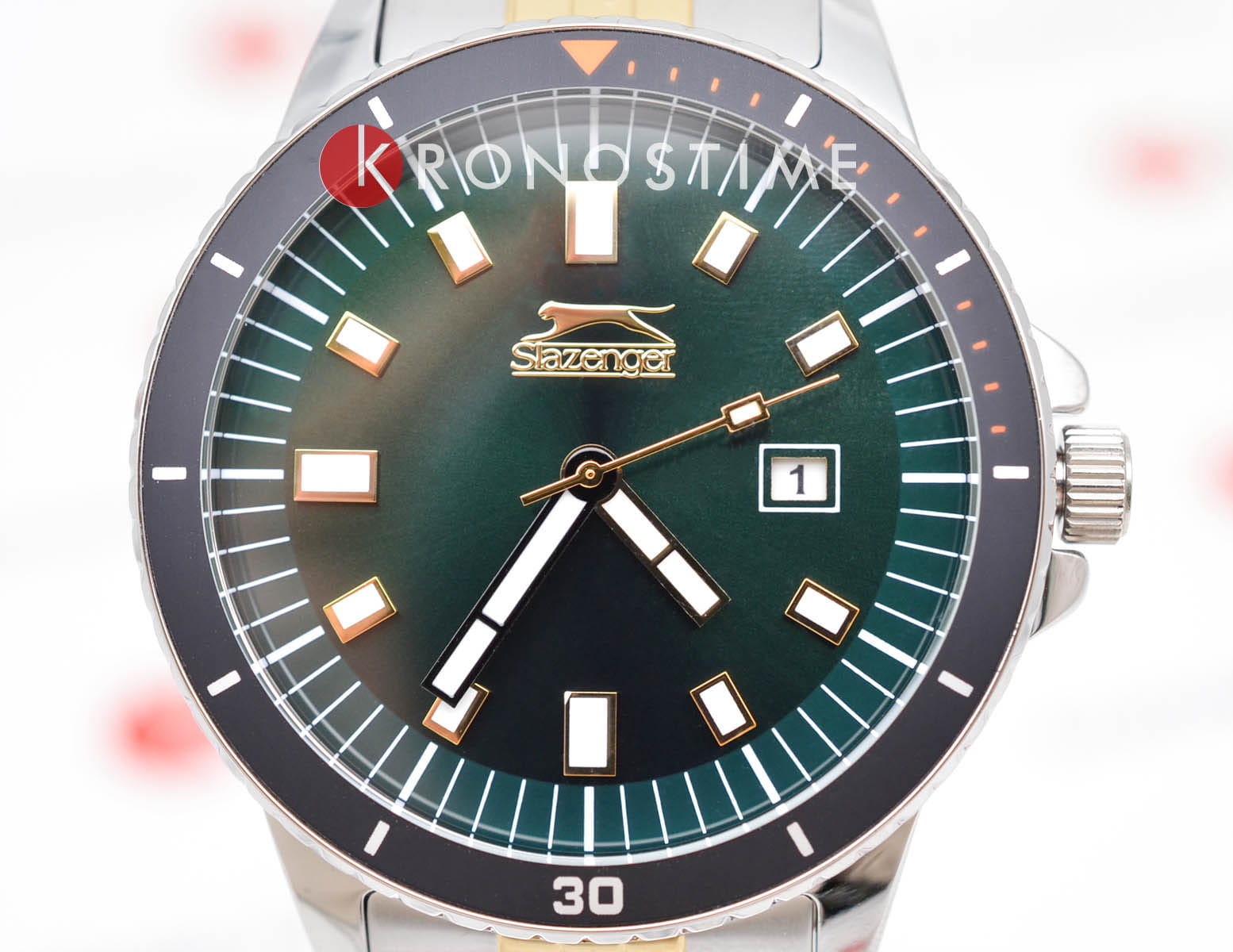Slazenger Slazenger SL.09.2135.1.04,  англия мужские часы на браслете суперметалл с ip покрытием боковой вид
