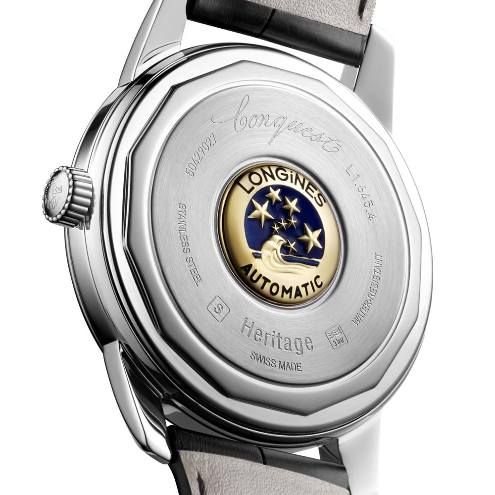 Longines Longines Heritage L1.645.4.52.4 мужские часы черный циферблат на запястье