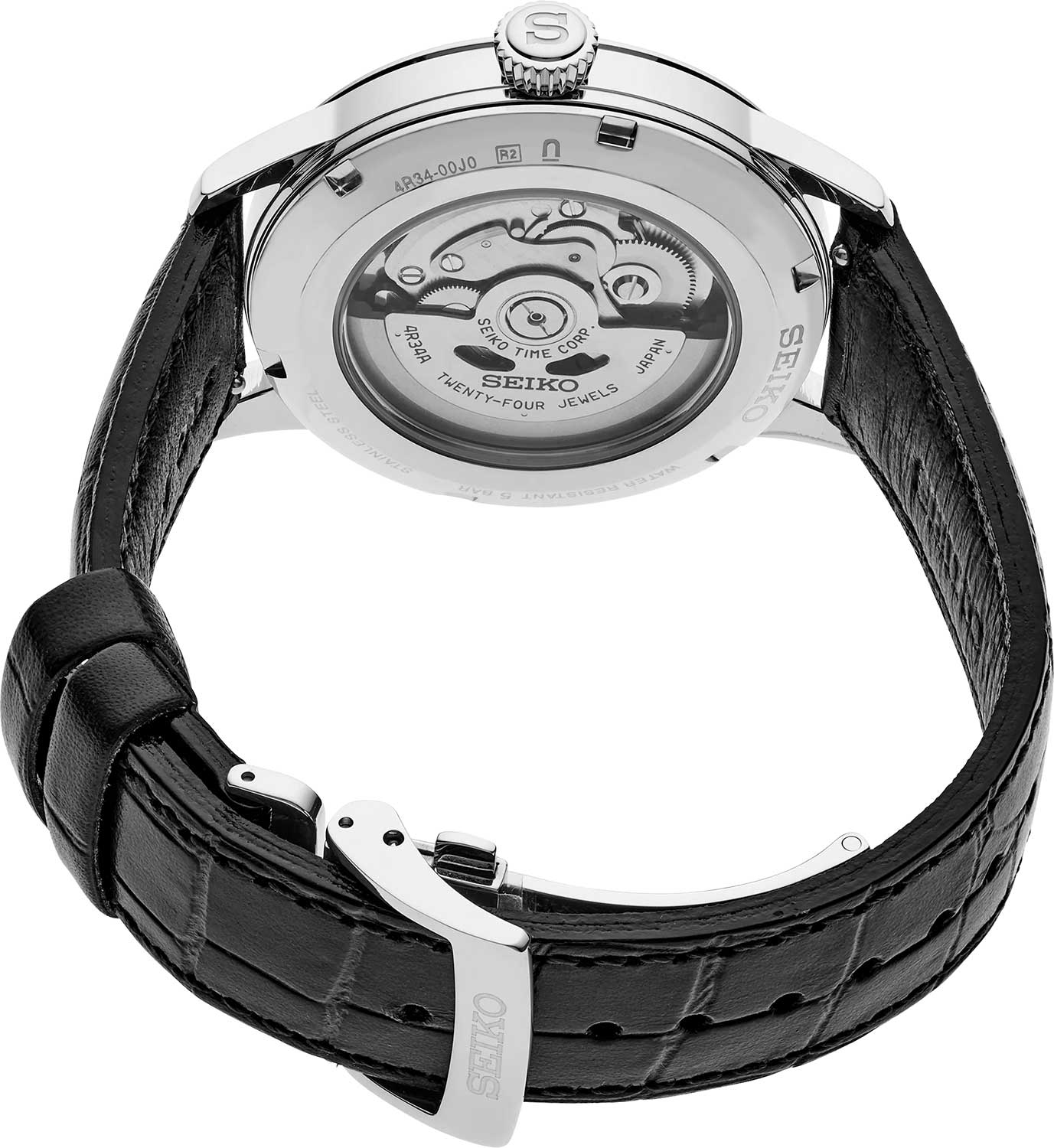 Seiko Seiko Presage Cocktail Time SSK039 механические мужские часы часы крупный план коричневый циферблата