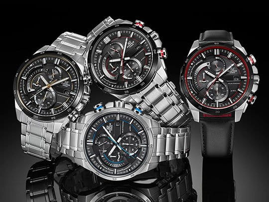 Casio Casio Edifice EQS-600DB-1A4 мужские часы черный циферблат на запястье