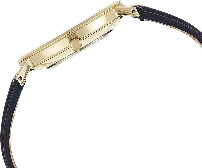 Anne Klein Anne Klein Leather 3836GPNV кварцевые женские часы часы крупный план синий циферблата