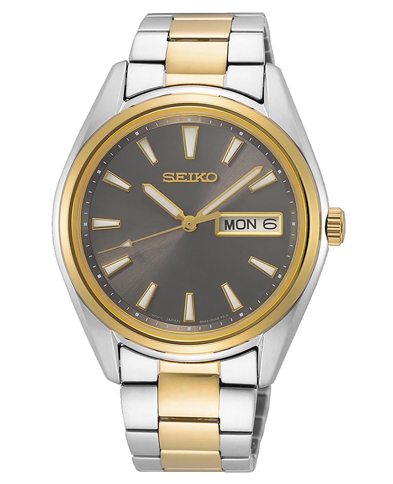 Seiko Seiko Conceptual Series Dress SUR348P1S  SUR348P1S кварцевые мужские часы коричневый циферблат, браслет сталь c pvd покрытием — вид спереди