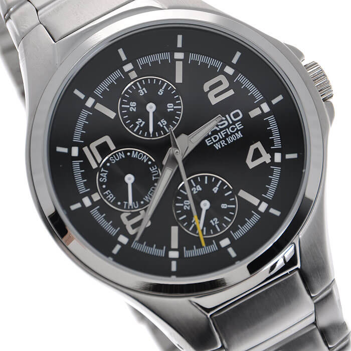 Casio Casio Edifice EF-316D-1A мужские часы черный циферблат на запястье