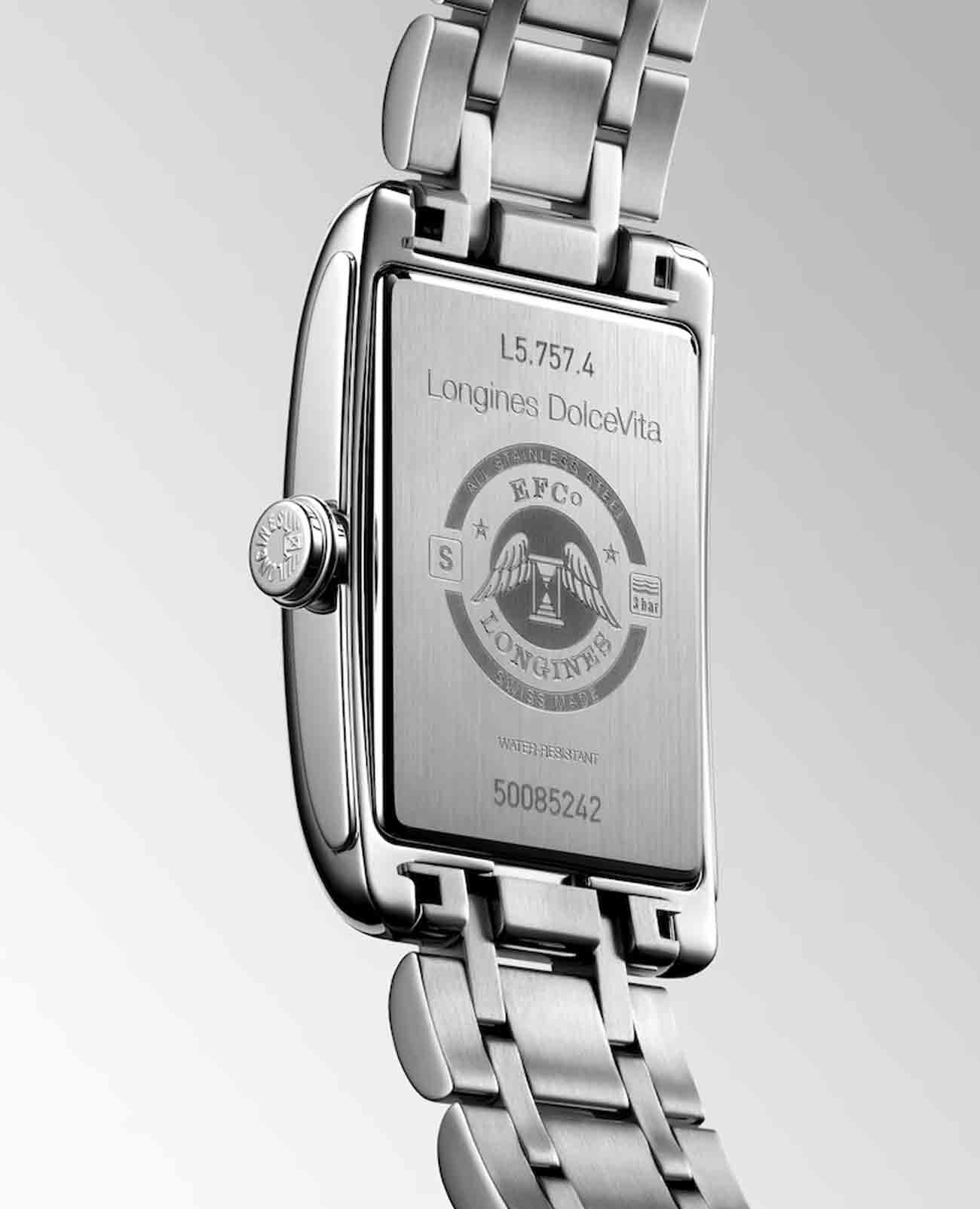 Longines Longines DolceVita L5.757.4.71.6, dolcevita швейцария женские часы на браслете нержавеющая сталь боковой вид