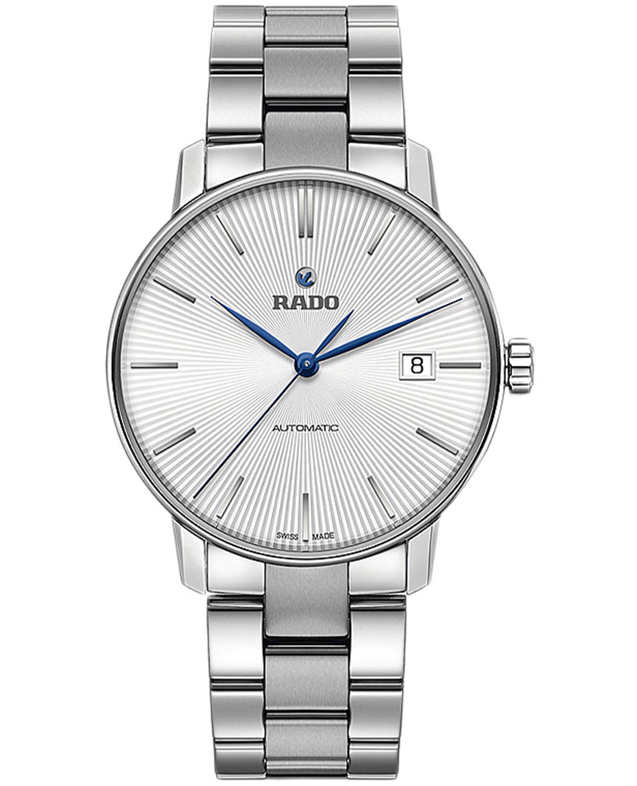 Rado Rado Coupole Classic Automatic R22860043 Classic R22860043 механические мужские часы серебристый циферблат, браслет нержавеющая сталь — вид спереди