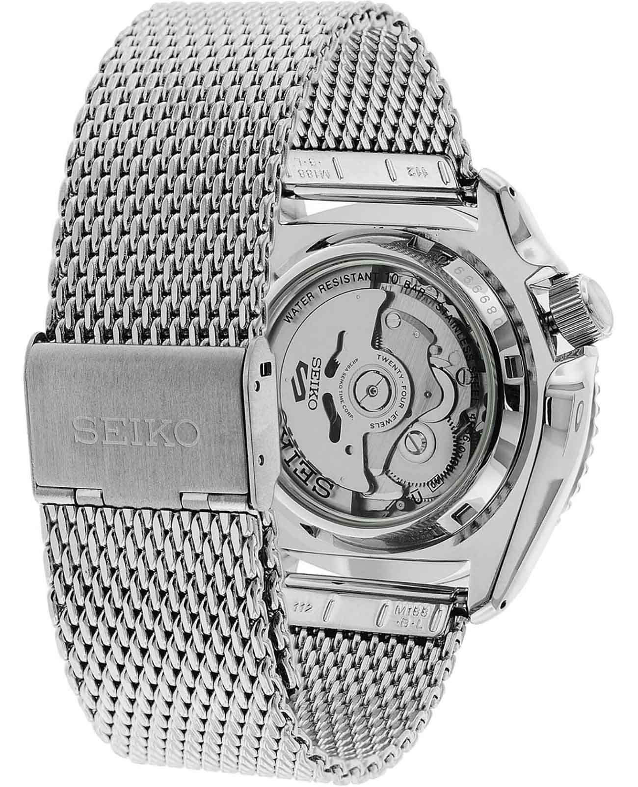 Seiko SRPE75K1 мужские часы застежка крупным планом