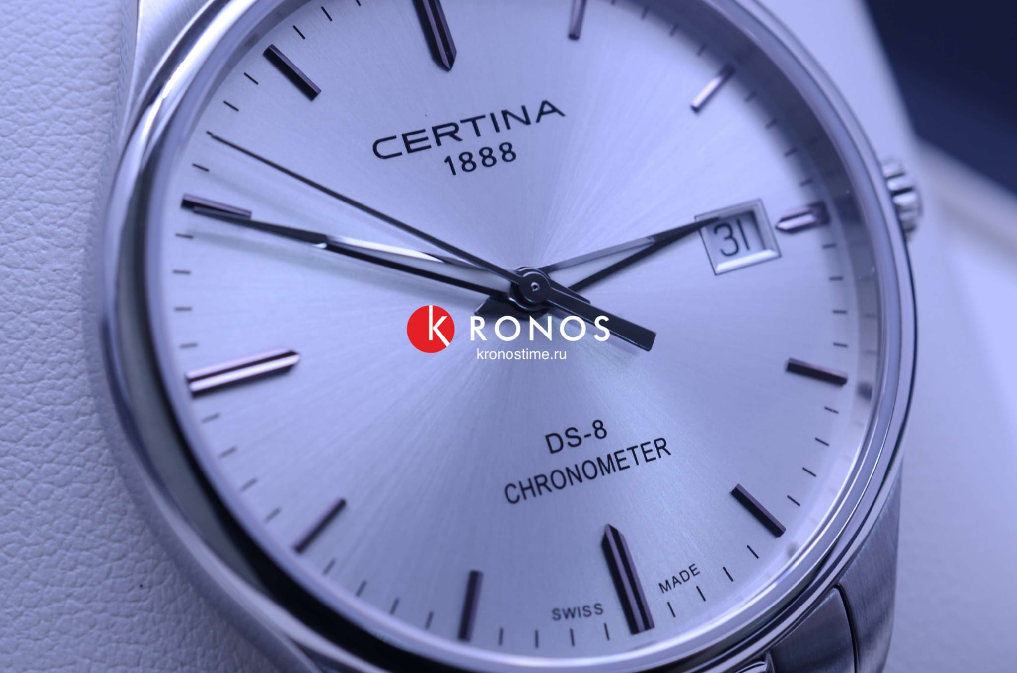 Certina Certina DS-8 Chronometer C033.451.11.031.00 кварцевые мужские часы часы крупный план серебристый циферблата