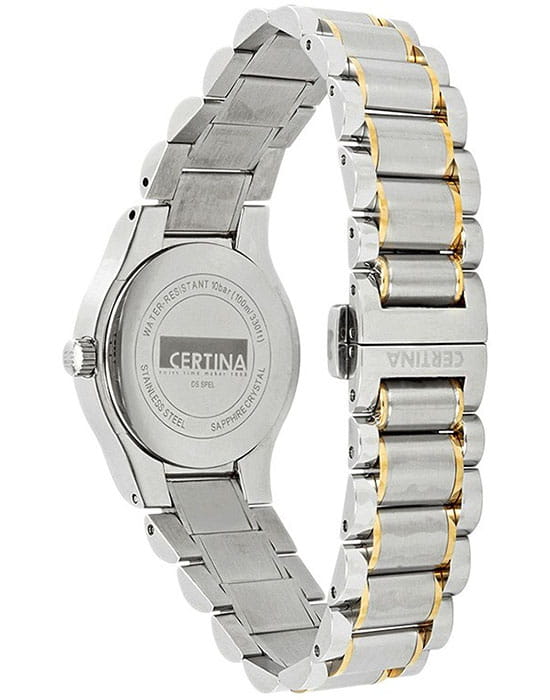Certina Certina Lady Round C012.209.22.037.00, ds podium швейцария женские часы на браслете сталь c pvd покрытием боковой вид