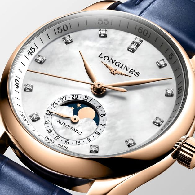 Longines Longines Master Collection Moonphase l2.409.8.87.2 женские часы белый циферблат на запястье
