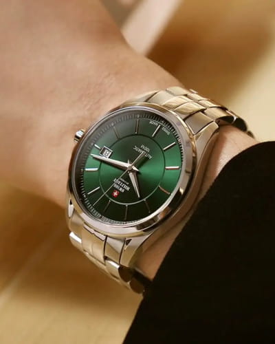 Swiss Military by Chrono Swiss Military by Chrono SMA34085.04,  швейцария мужские часы на браслете нержавеющая сталь боковой вид