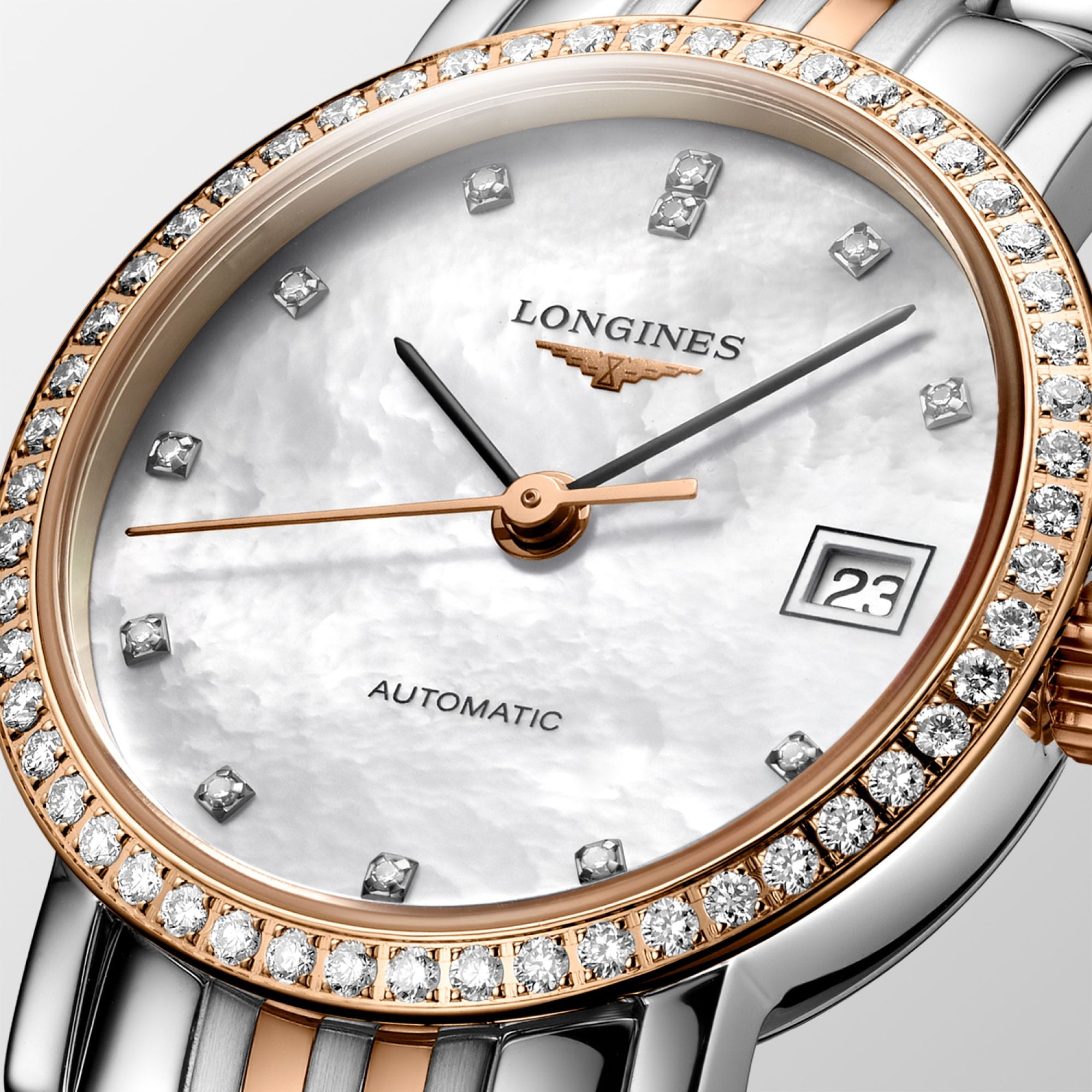 Longines Longines Elegant Collection L4.310.5.88.7 женские часы перламутровый циферблат на запястье