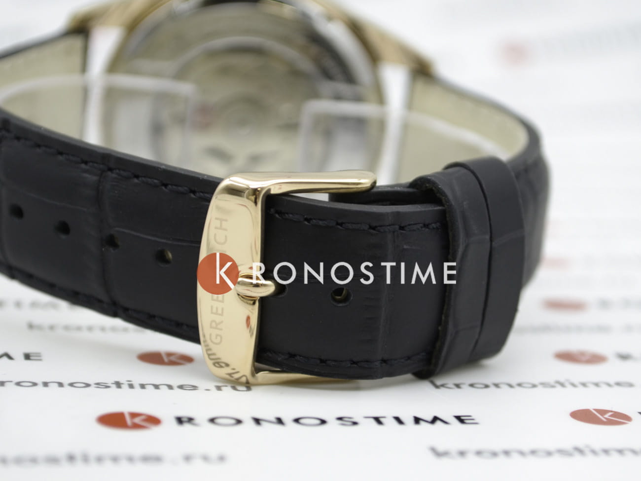 Greenwich Greenwich Good Luck Classic GW 074.41.31 механические мужские часы часы крупный план черный циферблата