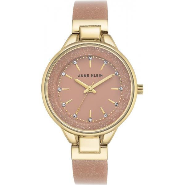 Anne Klein Anne Klein Plastic  1408LPLP  1408LPLP кварцевые женские часы розовый циферблат, браслет  — вид спереди