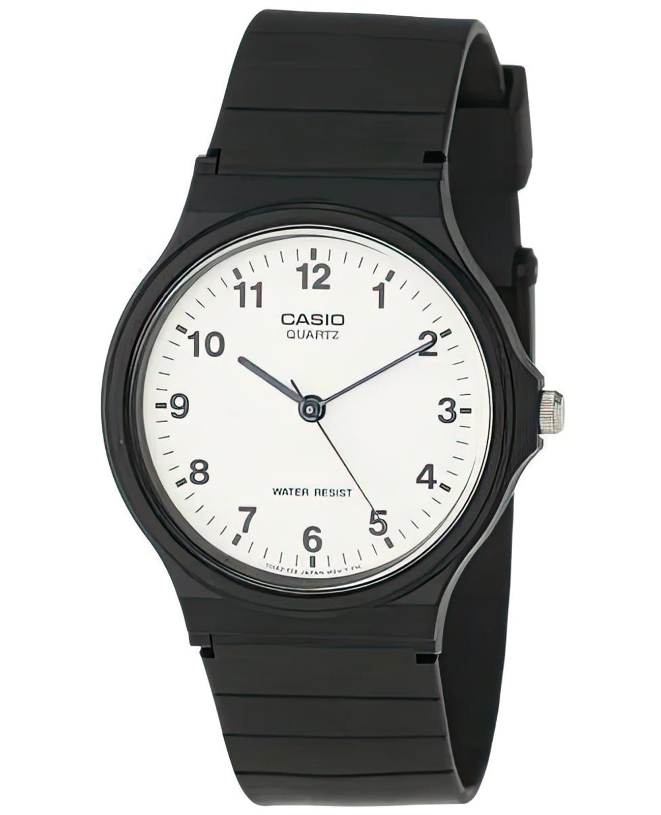 Casio Casio Collection MQ-24-7BLDF (MQ-24-7BL)  MQ-24-7BLLEG кварцевые мужские часы белый циферблат, браслет пластик — вид спереди