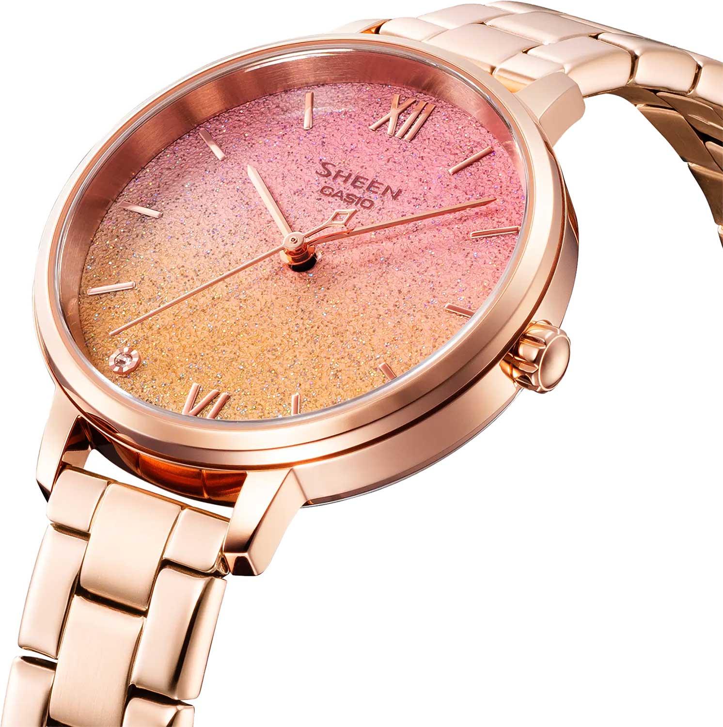 Casio Casio Sheen SHE-4548PG-4A , наручные женские часы фото под углом