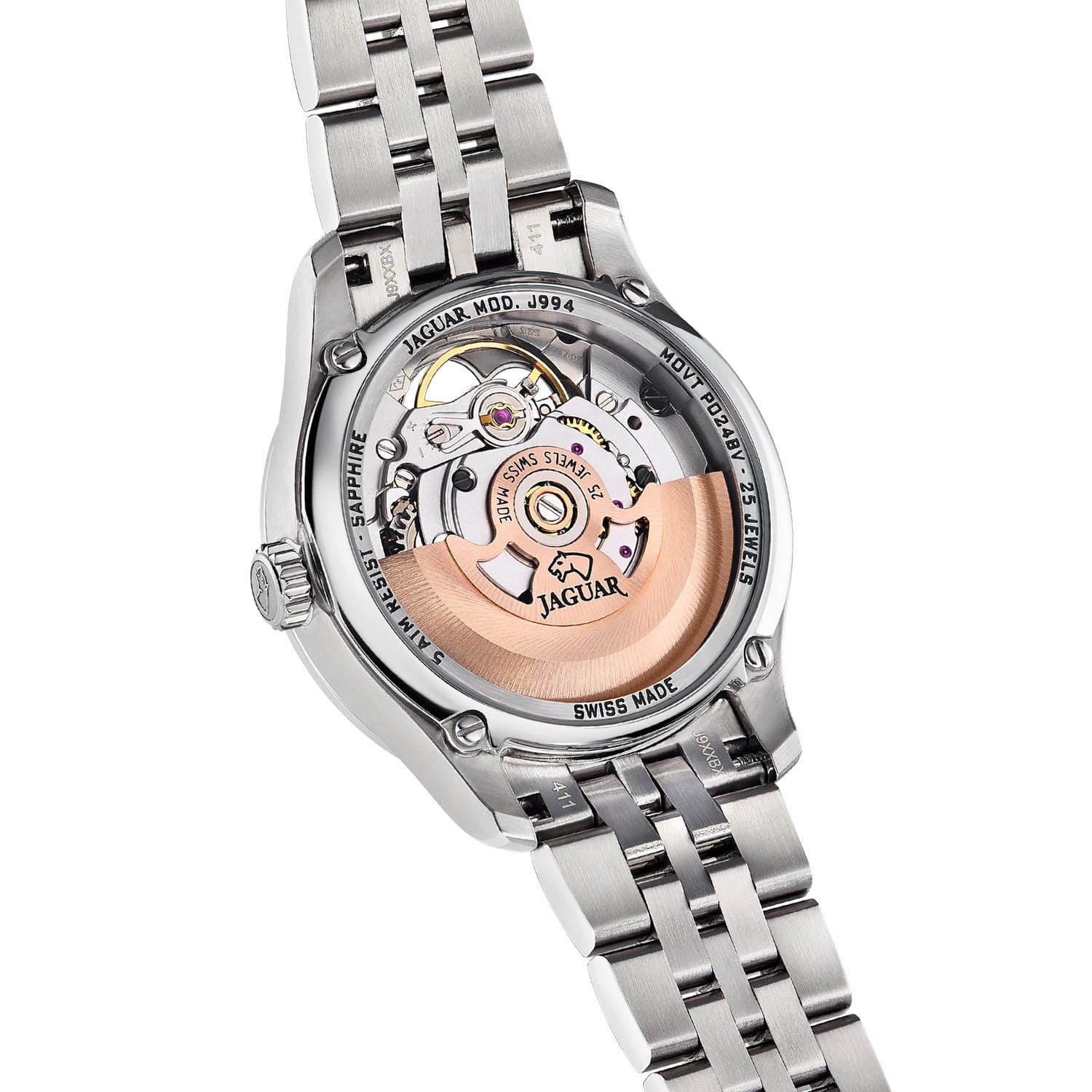 Оригинальные часы Jaguar Jaguar Automatic Open Heart J994/3 механические калибр механизма  soprod p024 общий вид