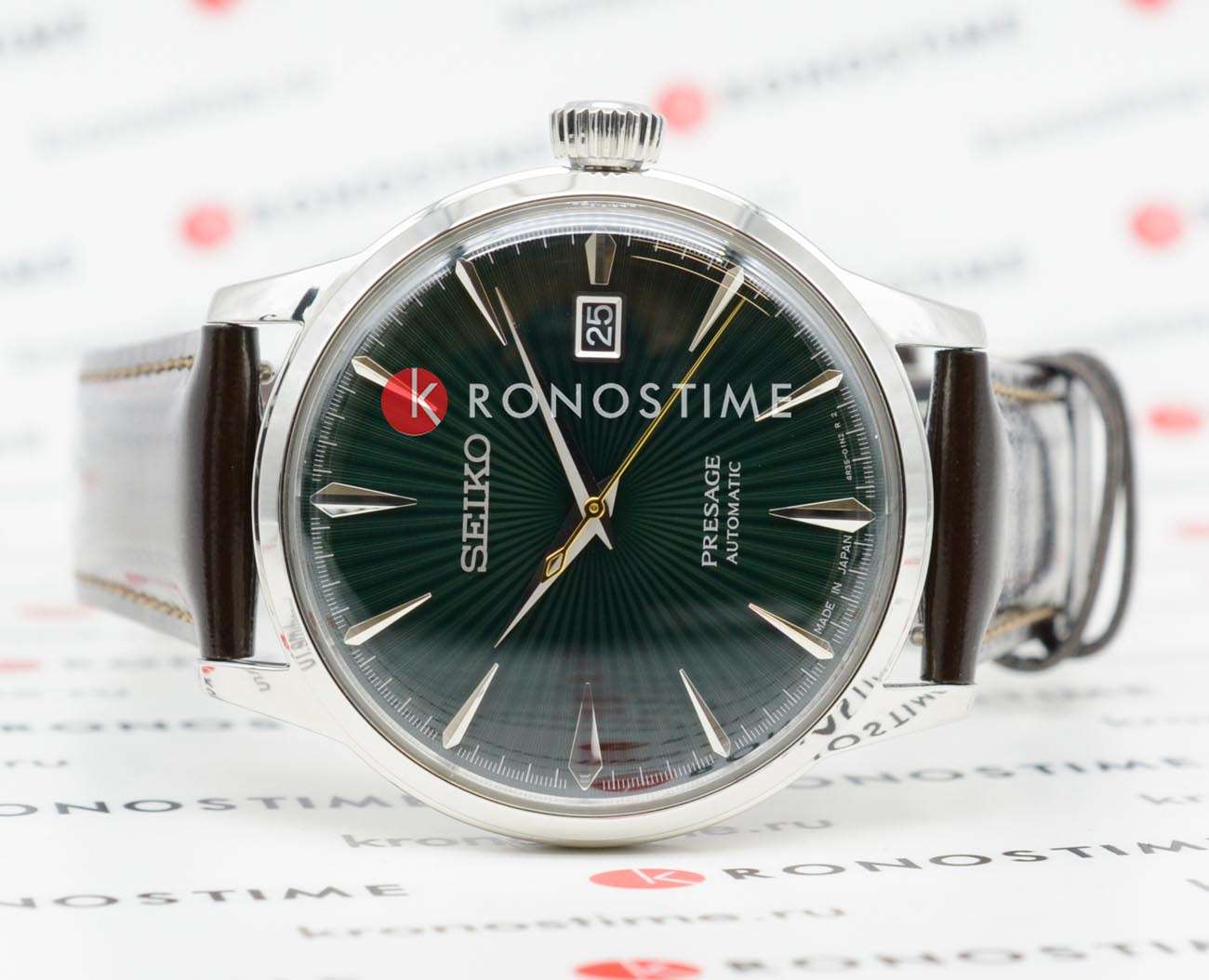 Seiko Seiko Presage SRPD37J1, presage япония мужские часы на браслете кожаный боковой вид