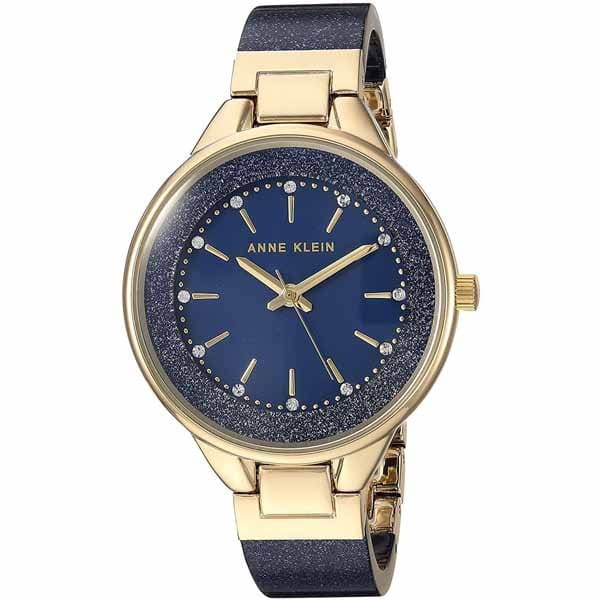 Anne Klein Anne Klein Classic  1408NVNV  1408NVNV кварцевые женские часы синий циферблат, браслет  — вид спереди