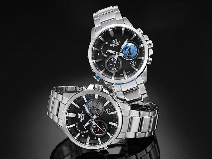 Casio Casio Edifice EQB-600D-1A автокварц (кинетик) мужские часы часы крупный план черный циферблата