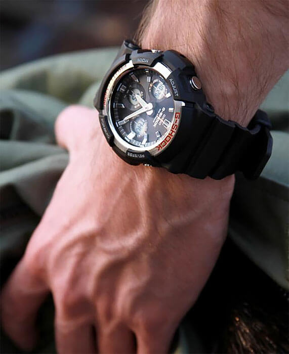 Casio Casio G-Shock GAW-100-1A , наручные мужские часы фото под углом