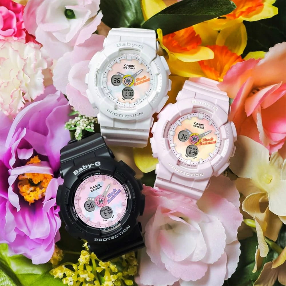 Casio Casio Baby-G BA-120T-7A, baby-g япония женские часы на браслете пластик боковой вид