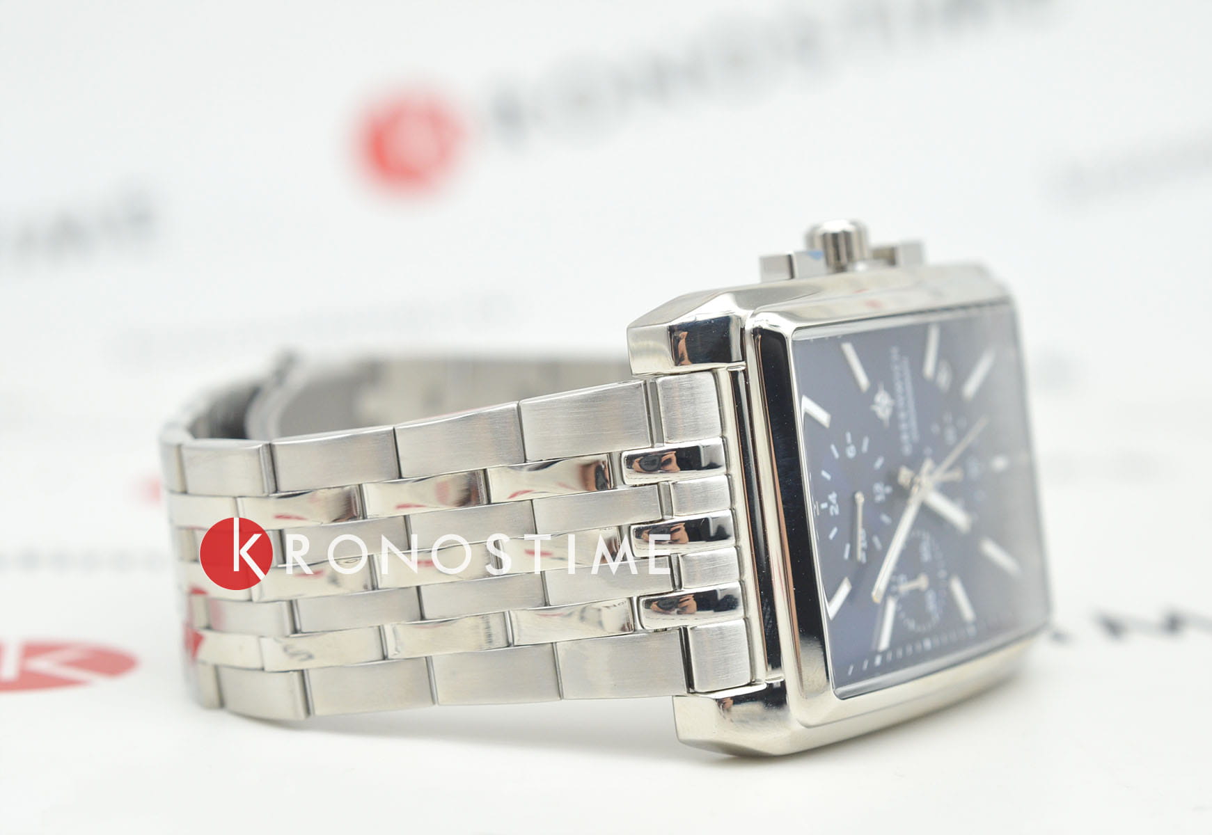 Greenwich Greenwich Galeon Chrono GW 553.10.16 мужские часы синий циферблат на запястье