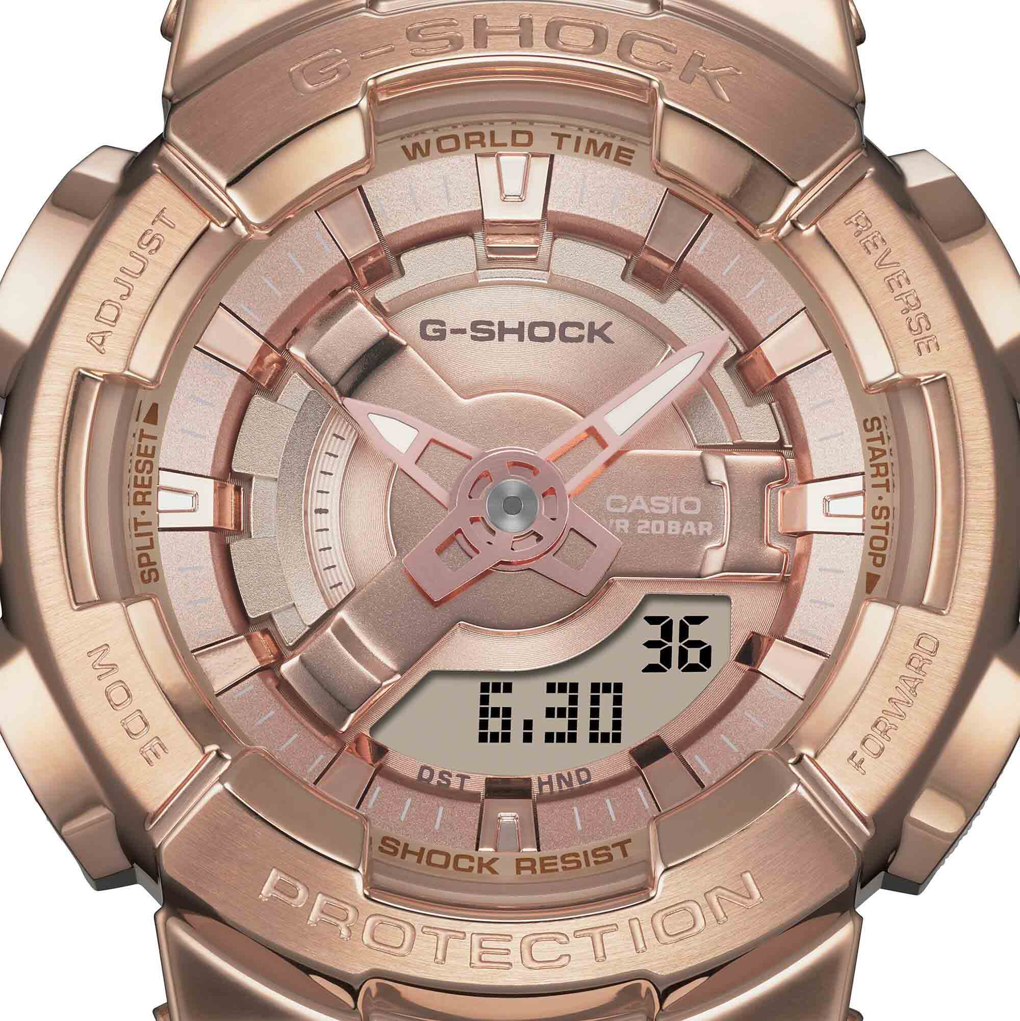 Casio Casio G-Shock GM-S110PG-4ADR (GM-S110PG-4A) GM, наручные женские часы фото под углом