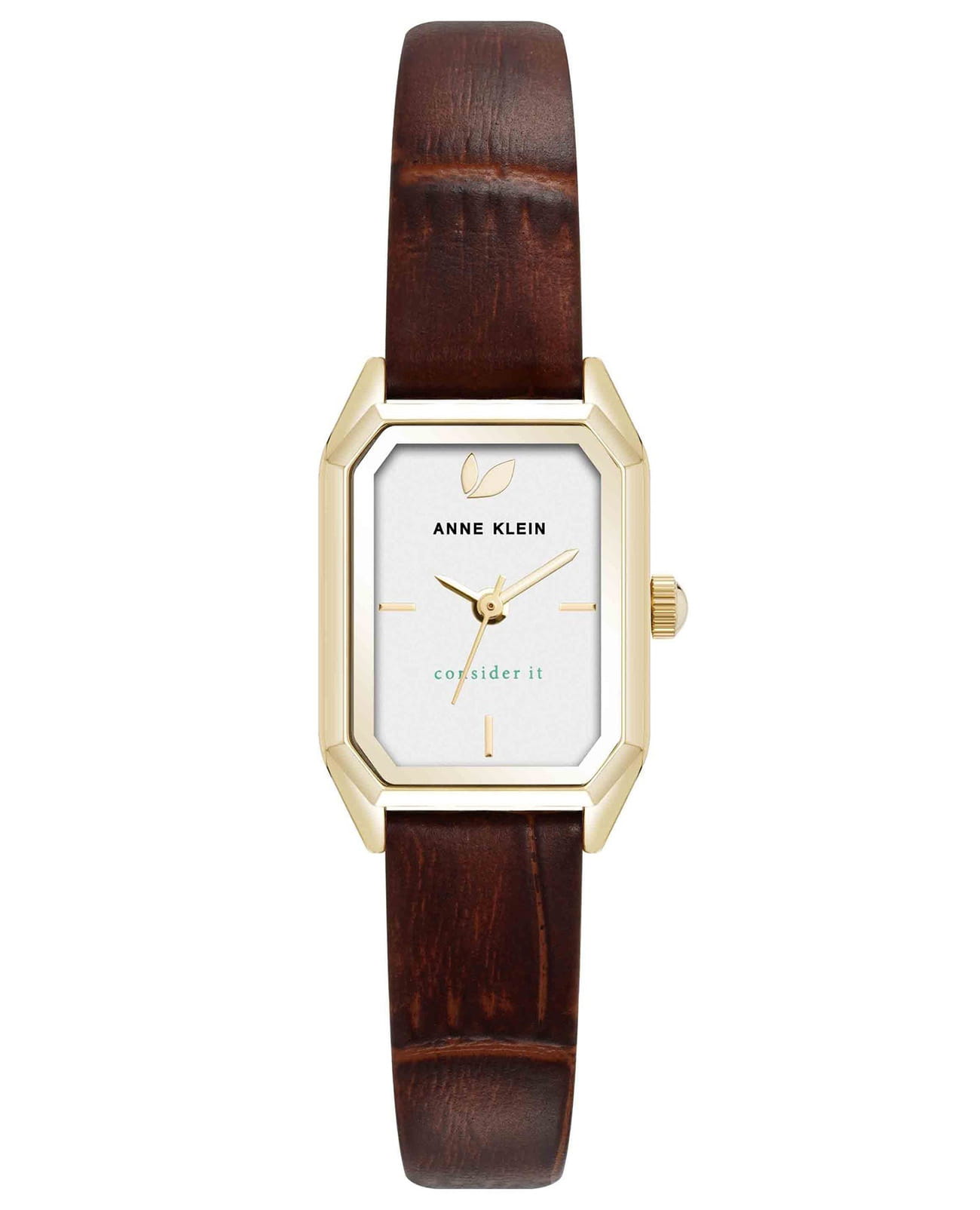 Anne Klein Anne Klein Consider It 5148SVBN  5148SVBN кварцевые женские часы белый циферблат, браслет кожаный — вид спереди