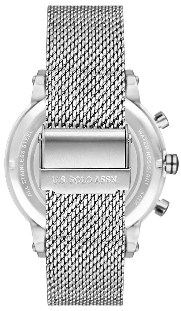 U.S. Polo Assn. U.S. Polo Assn. Crossing USPA1008-01,  сша мужские часы на браслете нержавеющая сталь боковой вид
