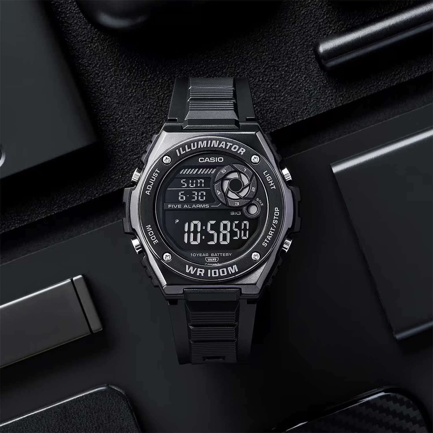 Оригинальные часы Casio Casio Collection MWD-100HB-1BVEF кварцевые калибр механизма  общий вид