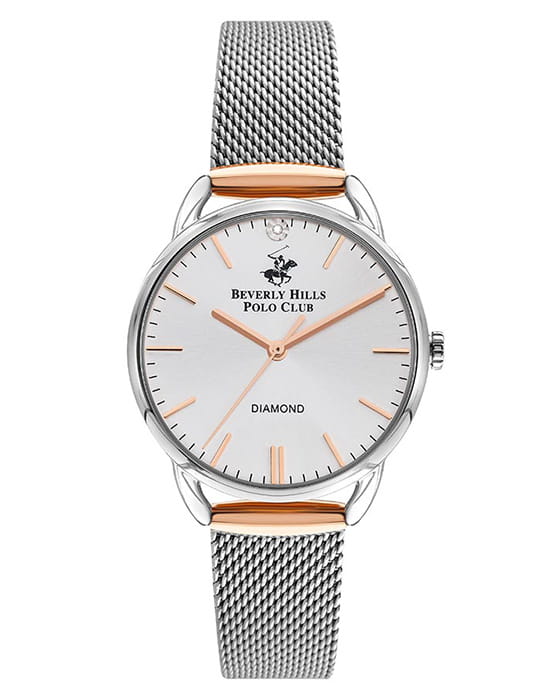 Beverly Hills Polo Club Beverly Hills Polo Club BP3299C.330  BP3299C.330 кварцевые женские часы белый циферблат, браслет нержавеющая сталь — вид спереди