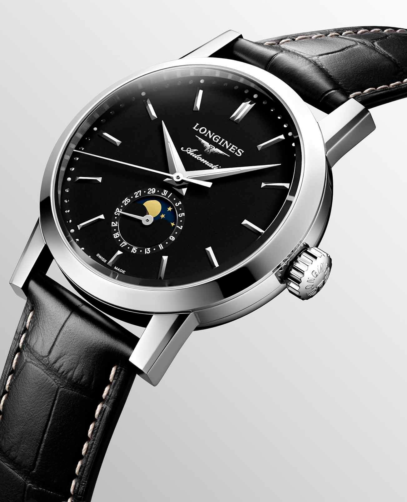 Оригинальные часы Longines Longines 1832 L4.826.4.52.0 механические калибр механизма l899 общий вид