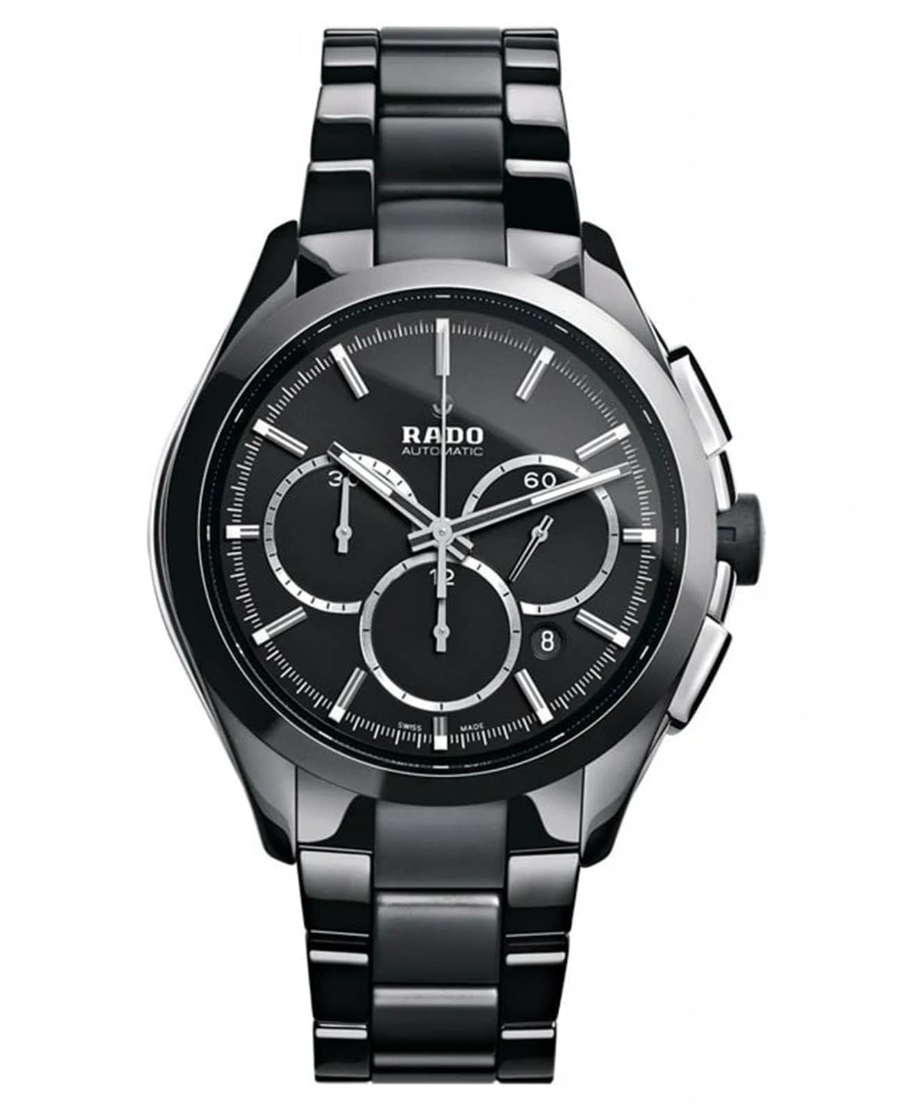 Rado Rado HyperChrome Automatic Chronograph R32275152 Automatic R32275152 механические мужские часы черный циферблат, браслет керамика — вид спереди