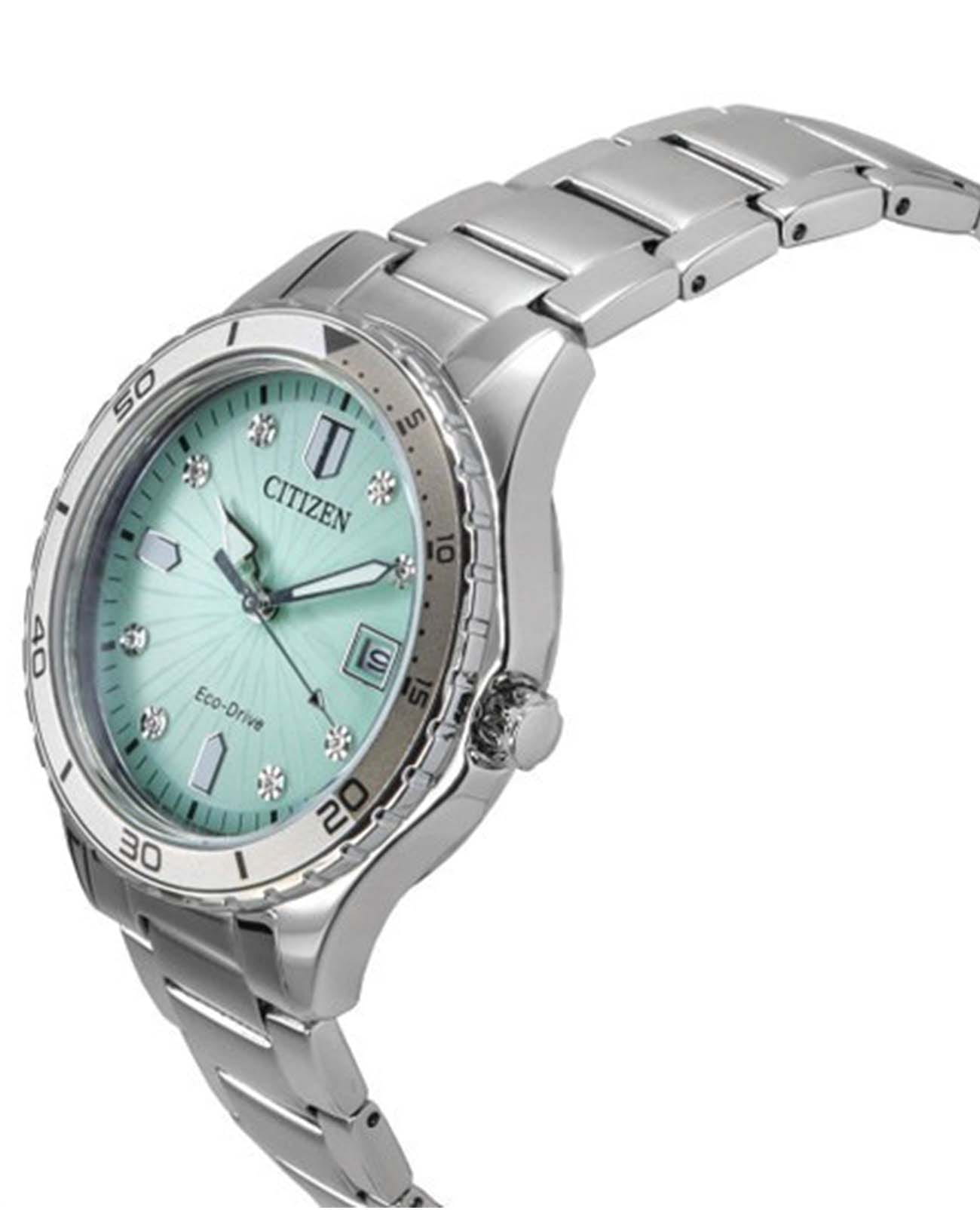 Citizen Citizen Eco-Drive FE6170-88L женские часы бирюзовый циферблат на запястье