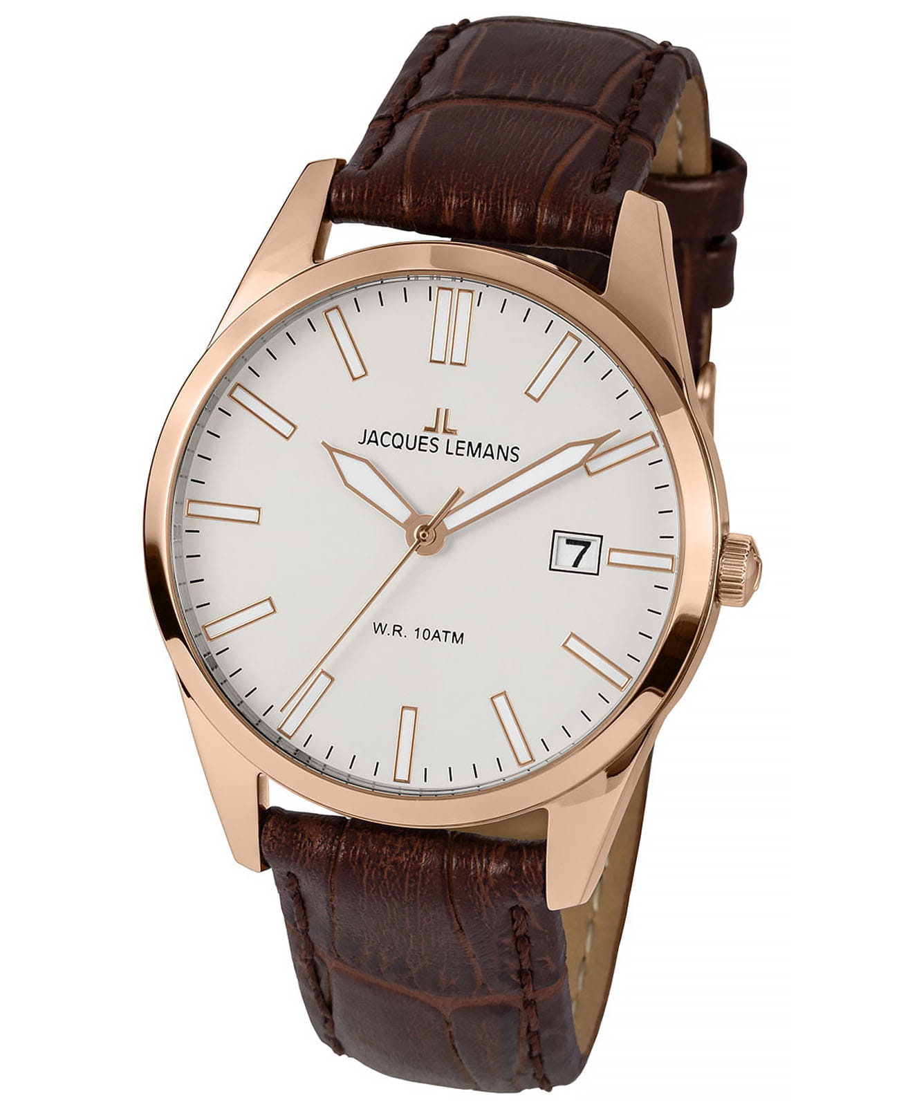 Jacques Lemans Jacques Lemans Classic 1-2002P мужские часы белый циферблат на запястье