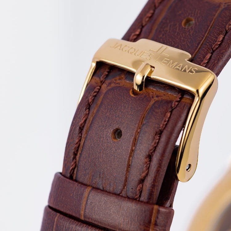 Jacques Lemans Jacques Lemans Automatic 1-2087E механические мужские часы часы крупный план золотой циферблата