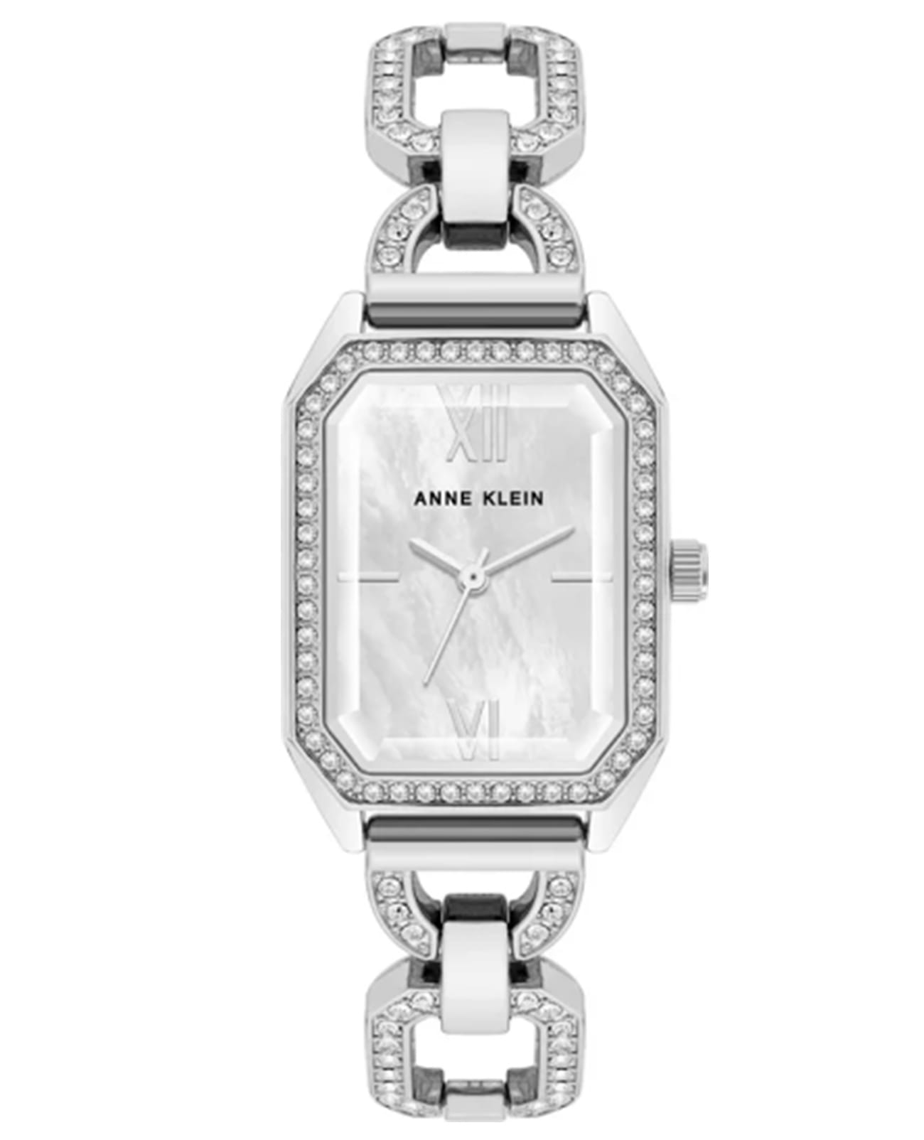 Anne Klein Anne Klein Crystals 4161MPSV  4161MPSV кварцевые женские часы серебристый циферблат, браслет нержавеющая сталь — вид спереди