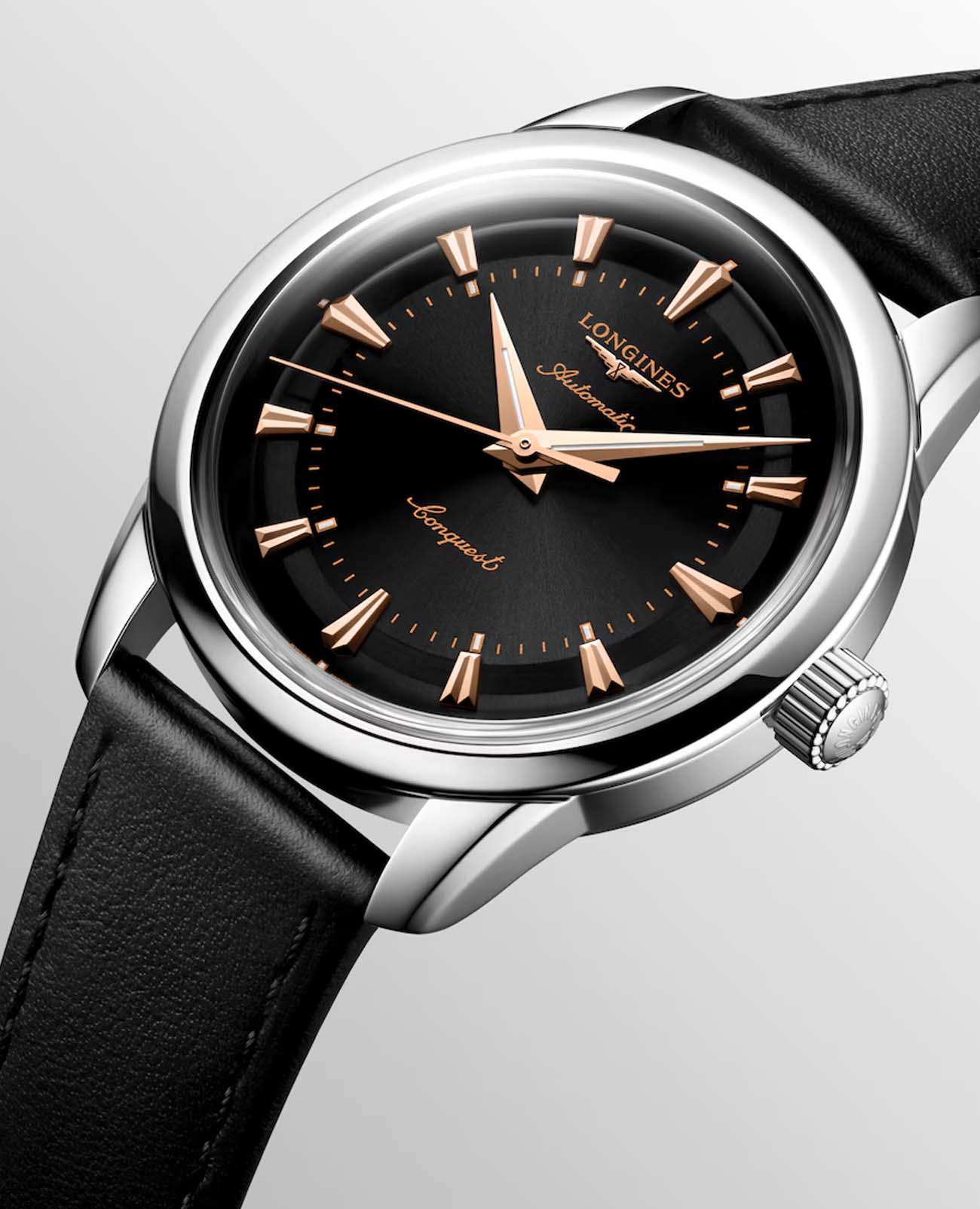 Longines Longines Heritage Classic L1.649.4.52.2  — детали корпуса и кожаный