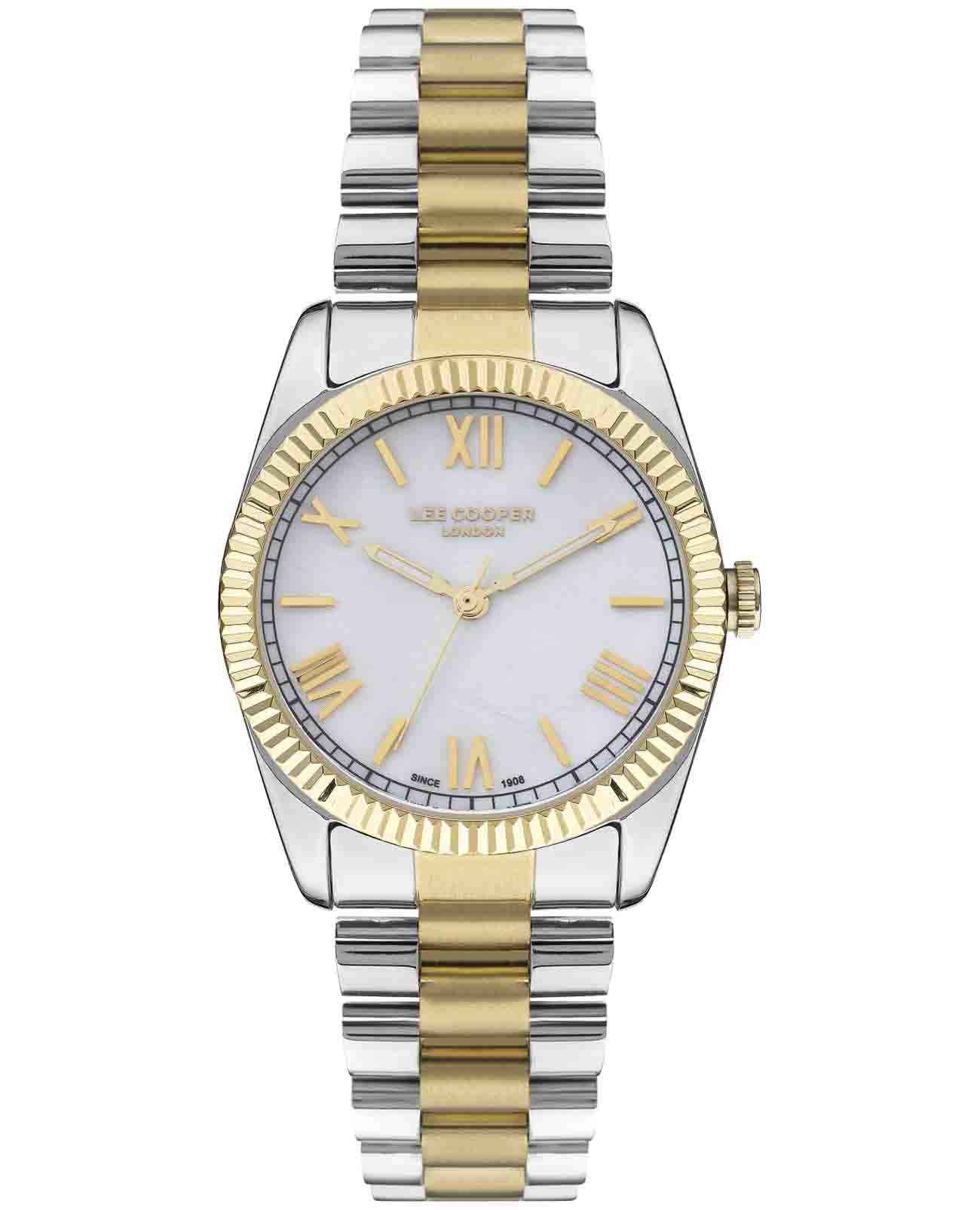 Lee Cooper Lee Cooper LC07331.220  LC07331.220 кварцевые женские часы серебристый циферблат, браслет нержавеющая сталь с ip-покрытием — вид спереди