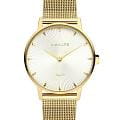 Amalys Amalys Baker AMW-174  AMW-174 кварцевые женские часы  белый циферблат, браслет нержавеющая сталь с pvd-покрытием — вид спереди