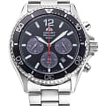 Orient Orient Chronograph RA-TX0202B  RA-TX0202B кварцевые мужские часы  черный циферблат, браслет нержавеющая сталь — вид спереди