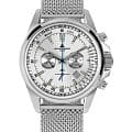 Jacques Lemans Jacques Lemans Liverpool 1-1117BS  1-1117BS кварцевые мужские часы  серебристый циферблат, браслет нержавеющая сталь — вид спереди