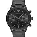 Emporio Armani Emporio Armani AR11242  AR11242 кварцевые мужские часы  черный циферблат, браслет сталь с ip покрытием — вид спереди