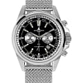 Jacques Lemans Jacques Lemans Liverpool 1-1117AS  1-1117AS кварцевые мужские часы  черный циферблат, браслет нержавеющая сталь — вид спереди