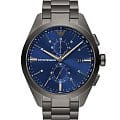Emporio Armani Emporio Armani Claudio AR11481  AR11481 кварцевые мужские часы  синий циферблат, браслет сталь с ip покрытием — вид спереди